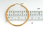 Carica l&#39;immagine nel visualizzatore di Gallery, 14K Rose Gold Square Tube Round Hoop Earrings 35mmx2mm
