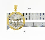 Φόρτωση εικόνας στο εργαλείο προβολής Συλλογής, 14k Yellow Gold and Rhodium Star of David Pendant Charm
