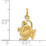 Carica l&#39;immagine nel visualizzatore di Gallery, 14k Yellow Gold Teapot 3D Pendant Charm - [cklinternational]
