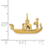 Load image into Gallery viewer, 14k Yellow Gold Venetian Gondola 3D Pendant Charm - [cklinternational]
