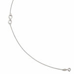 Charger l&#39;image dans la galerie, 14k White Gold Infinity Anklet 9 inches plus Extender
