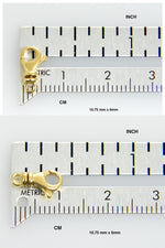 이미지를 갤러리 뷰어에 로드 , 14K Yellow White Gold Fancy Swivel Lobster Clasp with Ring for Bracelet Anklet Choker Necklace Pendant Charm Connector
