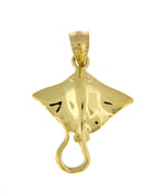 Load image into Gallery viewer, 14k Yellow Gold Stingray Open Back Pendant Charm
