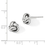 Load image into Gallery viewer, 14k White Gold 9mm Classic Love Knot Post Stud Earrings
