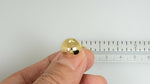Video laden en afspelen in Gallery-weergave, 14k Yellow Gold Non Pierced Clip On Hammered Ball Omega Back Earrings 12mm
