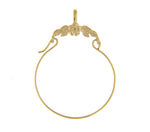 Load image into Gallery viewer, 14K Yellow Gold Flower Floral Design Charm Holder Pendant
