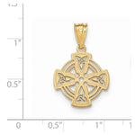 Carregar imagem no visualizador da galeria, 14k Yellow Gold Celtic Knot Cross Pendant Charm
