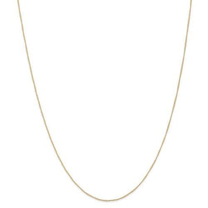 14K Yellow Gold 0.5mm Thin Curb Bracelet Anklet Choker Necklace Pendant Chain