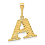 Afbeelding in Gallery-weergave laden, 14K Yellow Gold Uppercase Initial Letter A Block Alphabet Pendant Charm
