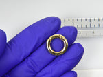 將圖片載入圖庫檢視器 14k Yellow White Gold 15mm Round Circle Bail Hinged Push Clasp Triggerless for Pendants Charms Bracelets Anklets Necklaces

