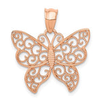 Indlæs billede til gallerivisning 14k Rose Gold Butterfly Pendant Charm
