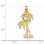 Carregar imagem no visualizador da galeria, 14k Yellow Gold Palm Trees Pendant Charm
