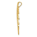 Lataa kuva Galleria-katseluun, 14k Yellow Gold Leaf Chain Slide Pendant Charm
