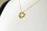 Charger l&#39;image dans la galerie, 14k Yellow Gold Floating Heart Chain Slide Pendant Charm
