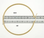 Φόρτωση εικόνας στο εργαλείο προβολής Συλλογής, 14K Yellow Gold 65mm x 3mm Classic Round Hoop Earrings
