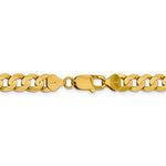 Cargar imagen en el visor de la galería, 14K Yellow Gold 7.5mm Open Concave Curb Bracelet Anklet Choker Necklace Pendant Chain
