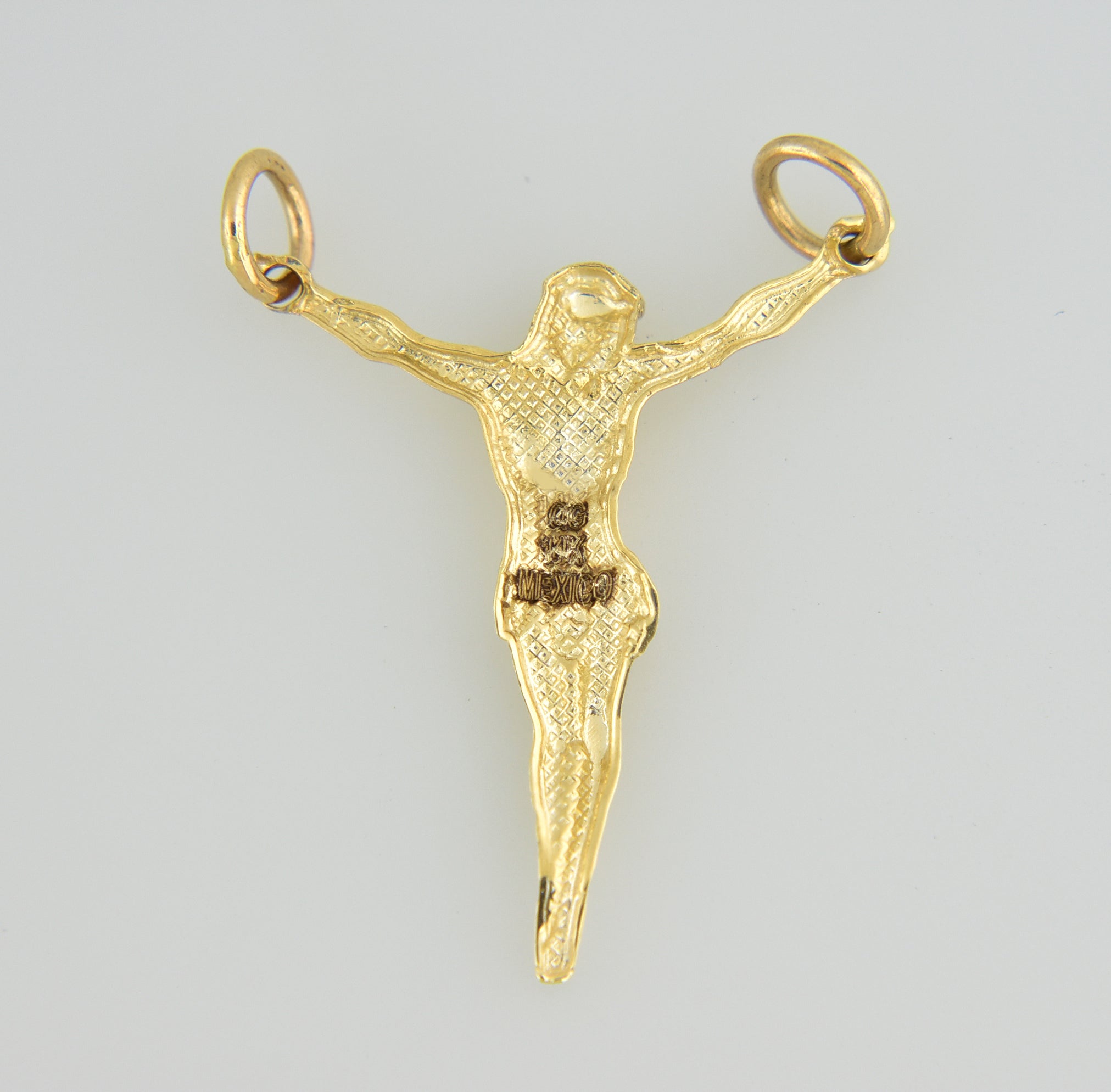 14k Yellow Gold Corpus Crucified Christ Pendant Charm