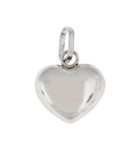 Load image into Gallery viewer, 14k White Gold Small Puffy Heart 3D Hollow Pendant Charm

