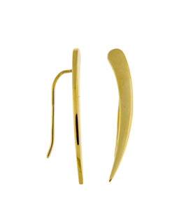 14k Yellow Gold Fancy Pointed Ear Climber Earrings
