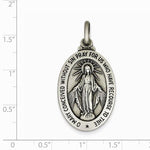 將圖片載入圖庫檢視器 Sterling Silver Blessed Virgin Mary Miraculous Medal Pendant Charm

