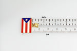 Kép betöltése a galériamegjelenítőbe: 14K Yellow Gold Enamel Puerto Rico Flag Pendant Charm
