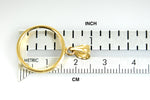 Φόρτωση εικόνας στο εργαλείο προβολής Συλλογής, 14K Yellow Gold Holds 16mm x 1.2mm Coins or Canadian 1/10 Ounce Maple Leaf Coin Tab Back Frame Pendant Holder
