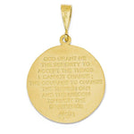 Load image into Gallery viewer, 14k Yellow Gold Praying Hands Serenity Prayer Pendant Charm
