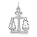 Afbeelding in Gallery-weergave laden, 14k White Gold Scales of Justice Open Back Pendant Charm

