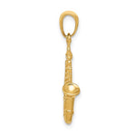 Load image into Gallery viewer, 14k Yellow Gold Saxophone 3D Pendant Charm
