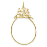 Load image into Gallery viewer, 10K Yellow Gold Live Love Laugh Charm Holder Pendant
