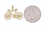 Cargar imagen en el visor de la galería, 14k Yellow Gold Bicycle Pendant Charm
