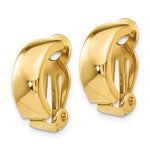 Ladda upp bild till gallerivisning, 14K Yellow Gold Non Pierced Huggie Omega Back Clip On Earrings
