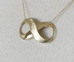 Load image into Gallery viewer, 14k Yellow Gold Infinity Symbol Chain Slide Pendant Charm
