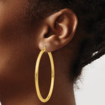 Lade das Bild in den Galerie-Viewer, 14K Yellow Gold 55mm x 3mm Classic Round Hoop Earrings
