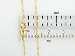 Cargar imagen en el visor de la galería, 14k Yellow Gold 1.10mm Singapore Twisted Bracelet Anklet Necklace Choker Pendant Chain
