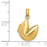 Afbeelding in Gallery-weergave laden, 14k Yellow Gold Fortune Cookie 3D Pendant Charm
