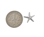 Load image into Gallery viewer, 14k White Gold Starfish Stud Post Push Back Earrings
