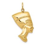 Charger l&#39;image dans la galerie, 14k Yellow Gold Egyptian Nefertiti Open Back Pendant Charm
