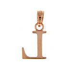 Load image into Gallery viewer, 14K Rose Gold Uppercase Initial Letter L Block Alphabet Pendant Charm
