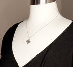 이미지를 갤러리 뷰어에 로드 , Sterling Silver Cruciform Cross Four Way Miraculous Medal Antique Style Pendant Charm
