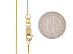 Załaduj obraz do przeglądarki galerii, 14K Solid Yellow Gold 0.80mm Classic Round Snake Bracelet Anklet Choker Necklace Pendant Chain
