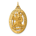 Kép betöltése a galériamegjelenítőbe: 14k Yellow Gold Saint Christopher Medal Pendant Charm

