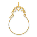 Afbeelding in Gallery-weergave laden, 14K Yellow Gold Hearts Charm Holder Pendant
