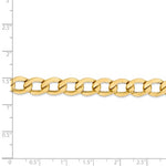 將圖片載入圖庫檢視器 14K Yellow Gold 8mm Curb Link Bracelet Anklet Choker Necklace Pendant Chain with Lobster Clasp
