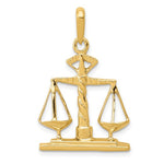 Lade das Bild in den Galerie-Viewer, 14k Yellow Gold Scales of Justice Open Back Pendant Charm
