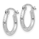 이미지를 갤러리 뷰어에 로드 , Sterling Silver Diamond Cut Classic Round Hoop Earrings 12mm x 2mm
