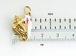 Carregar imagem no visualizador da galeria, 14k Yellow Gold with Enamel Conch Shell 3D Pendant Charm

