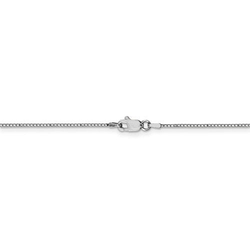 10K White Gold 0.9mm Box Bracelet Anklet Choker Necklace Pendant Chain