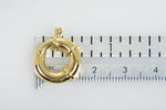 Ladda upp bild till gallerivisning, 14K Yellow White Gold Large Jumbo Spring Clasp 12mm 14mm 16mm for Necklace Bracelet Chain Charm Hanger Connector Enhancer
