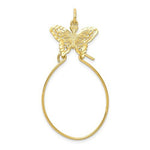 Afbeelding in Gallery-weergave laden, 10K Yellow Gold Filigree Butterfly Charm Holder Pendant
